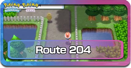Route 204 Pokemon List and Map .